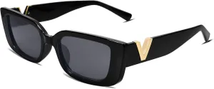 Allarallvr Rectangle Sunglasses for Women 90s Retro Trendy Y2K Classical Vintage Square Shades AR82037
