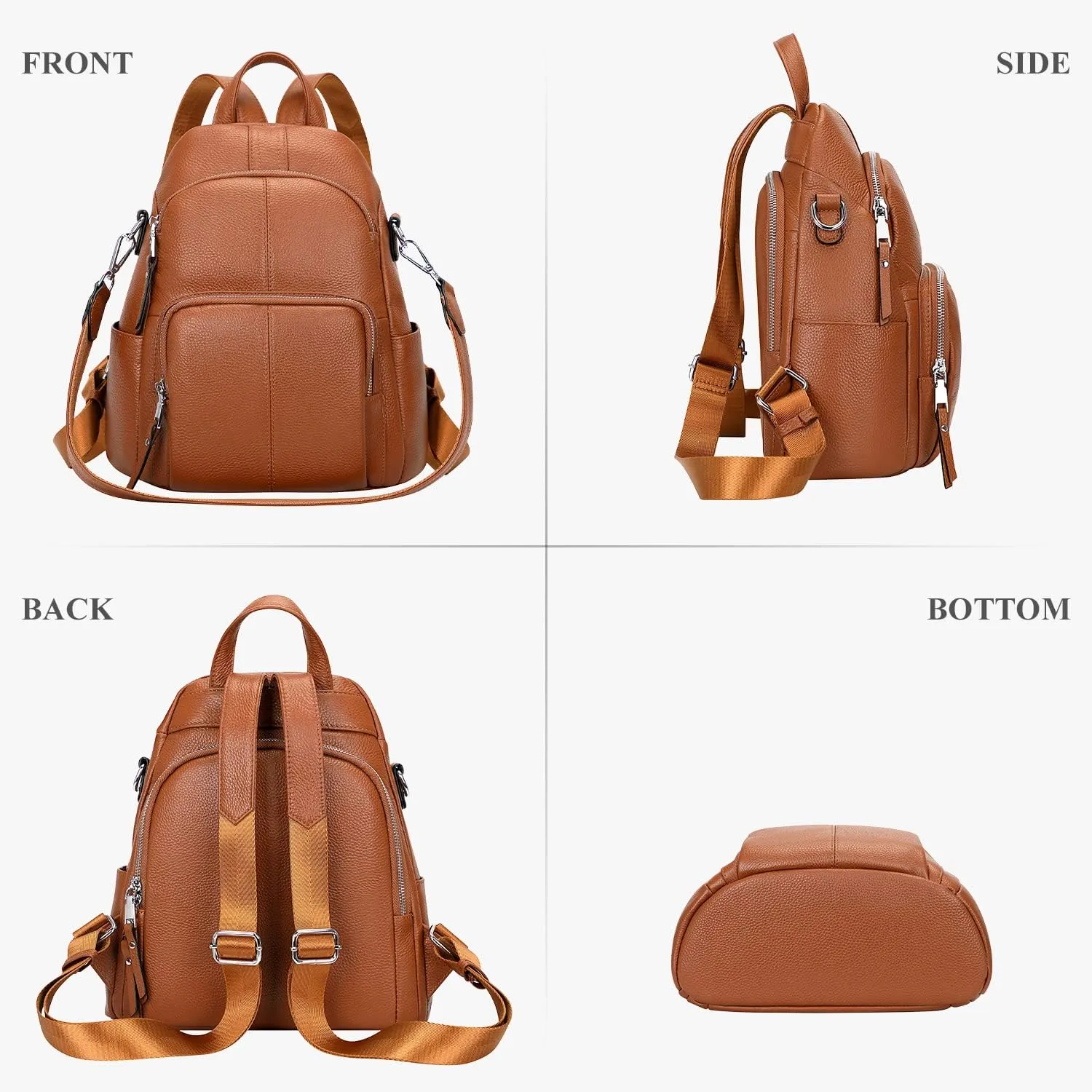ALTOSY Soft Leather Backpack Purse For Women Backpacks Versatile Shoulder Bag