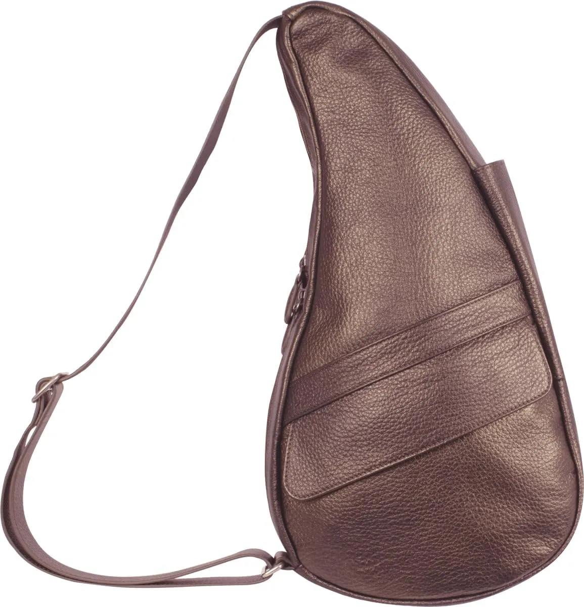 AmeriBag 15" Leather Crossbody Sling Healthy Back Bag