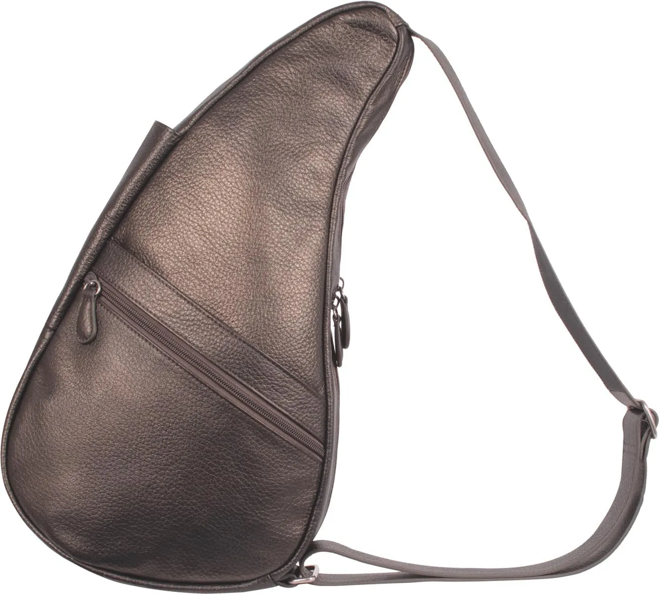 AmeriBag 15" Leather Crossbody Sling Healthy Back Bag