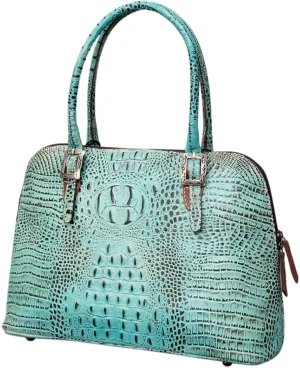 American Darling Tote Crocodile Embossed Genuine Leather Western Women Bag Handbag | Tote Bag | Tote for Women | Cute Tote Bag | Laptop Tote Bag