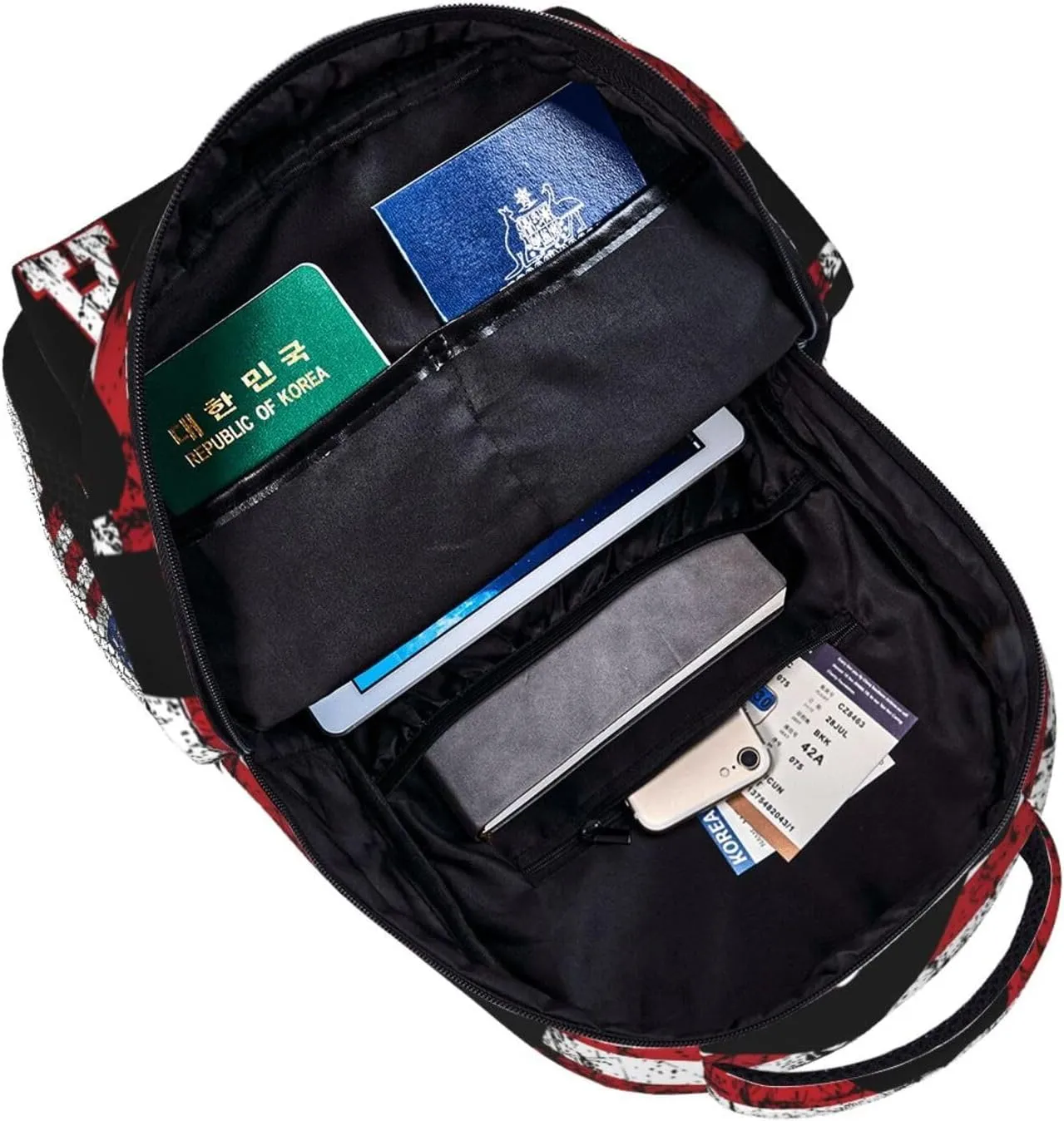 American Flag Swimming Team Casual Backpacks Sport Backpack Travel Rucksack Canvas Daypack Workout Bags with Pockets for Gym Working Hiking