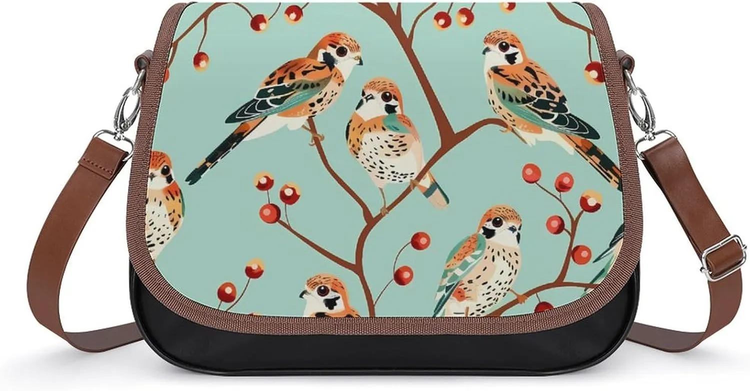 American Kestrel Pattern Crossbody Bags for Women Trendy Shoulder Satchel Purses Messenger Bag