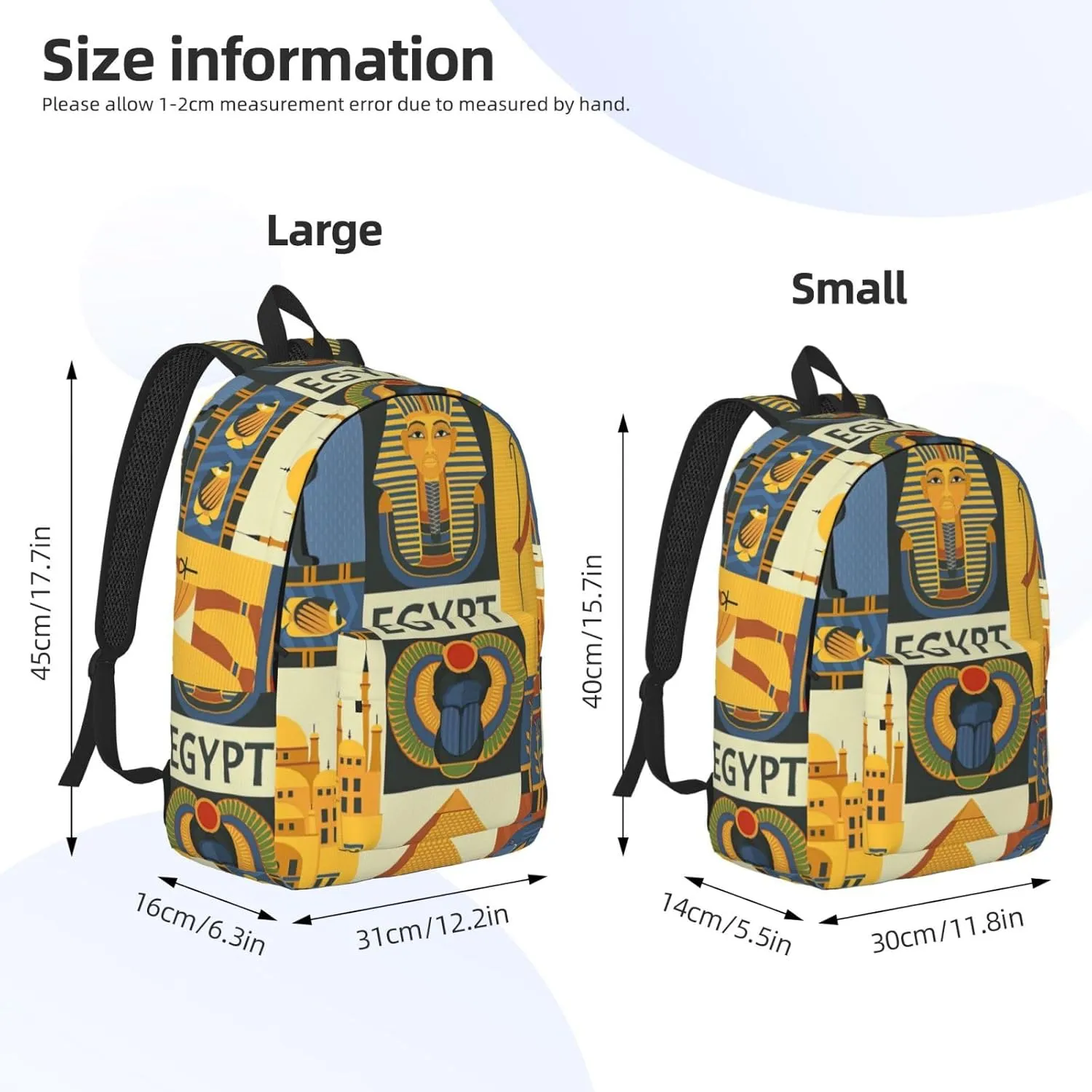 Ancient Egypt Tribe Series Canvas Casual Lightweight Duffel Bag, Fashion Duffel Bag, Unisex Travel Backpack