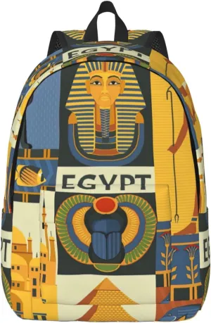 Ancient Egypt Tribe Series Canvas Casual Lightweight Duffel Bag, Fashion Duffel Bag, Unisex Travel Backpack