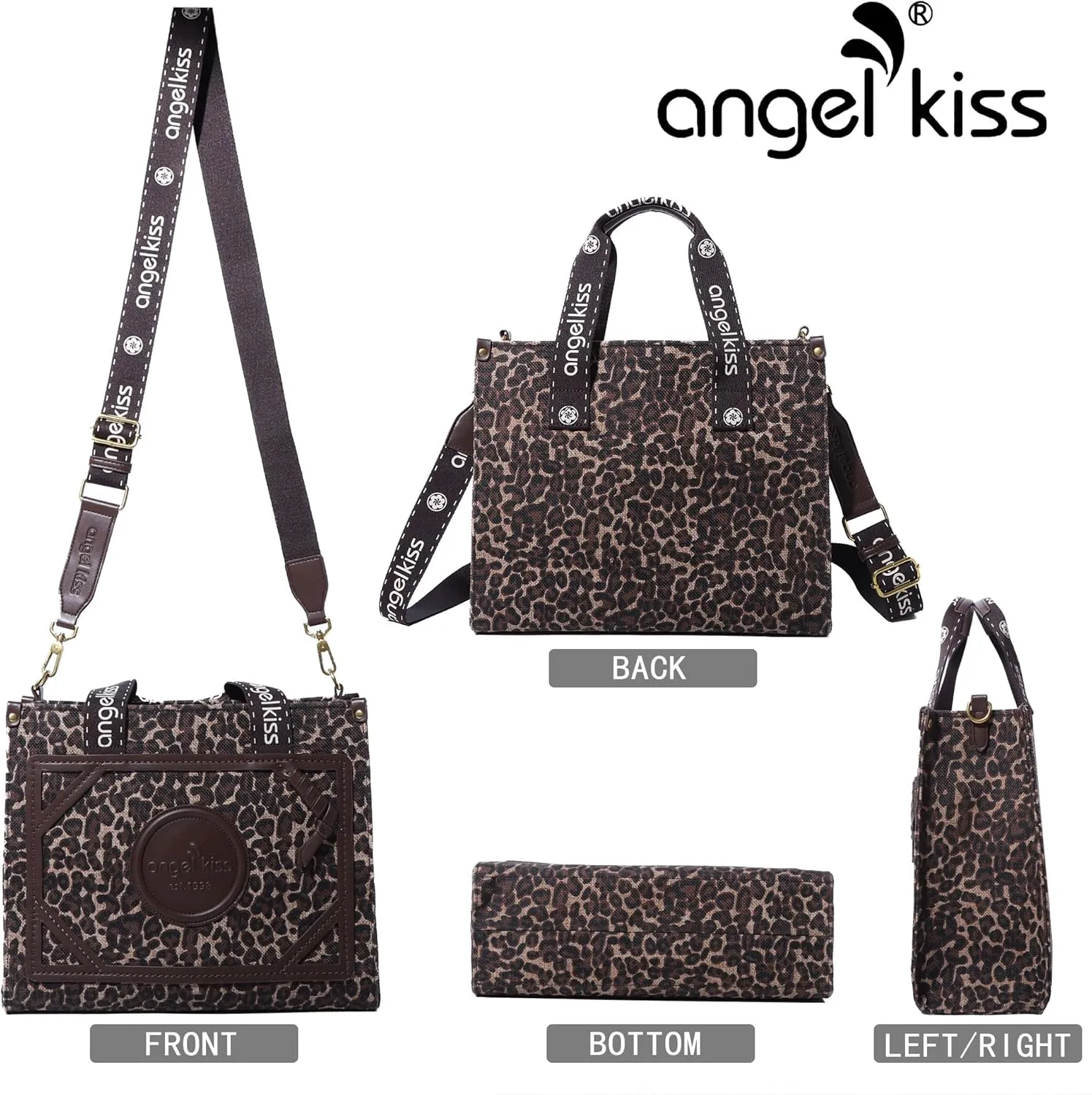 Angel Kiss Tote Bag Purses for Women Medium Top-handle Satchel Handbags with Crossbody Srtap
