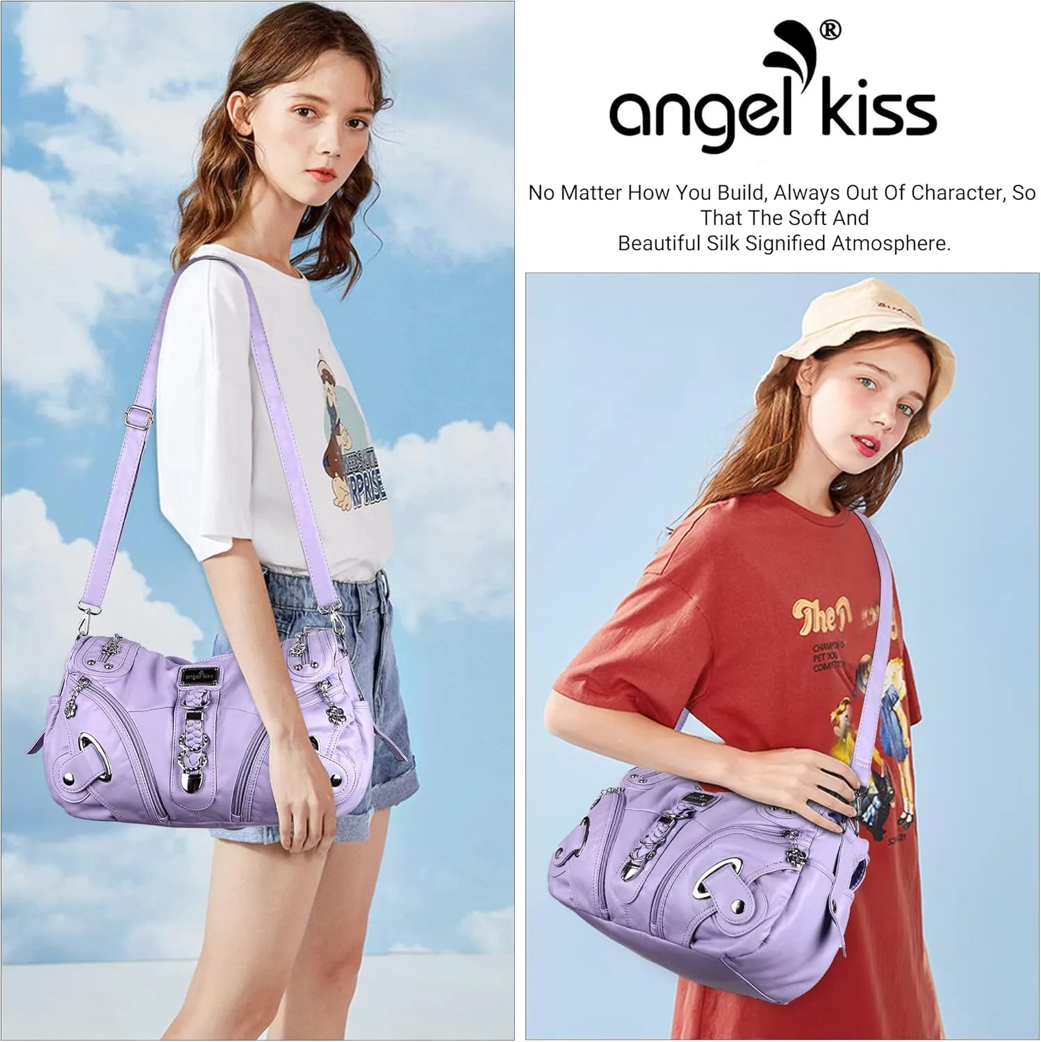 Angelkiss Hobo Purses and handbags for Women Satchel Handbag Women Purses Large Daily Shoulder Bags