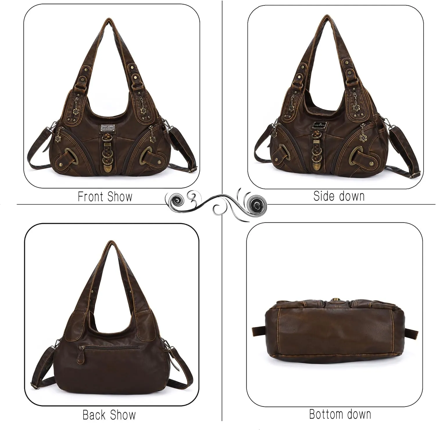 Angelkiss Hobo Purses and handbags for Women Satchel Handbag Women Purses Large Daily Shoulder Bags