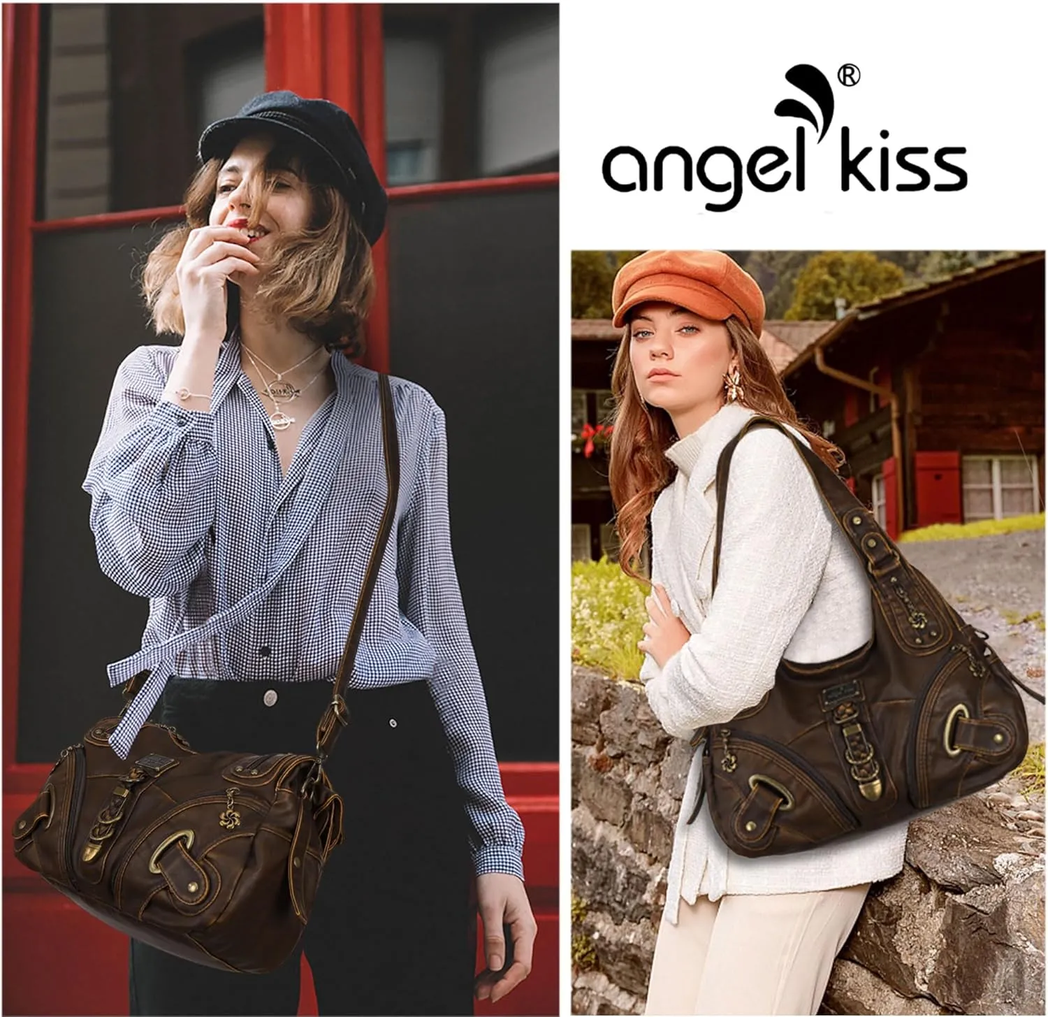 Angelkiss Hobo Purses and handbags for Women Satchel Handbag Women Purses Large Daily Shoulder Bags