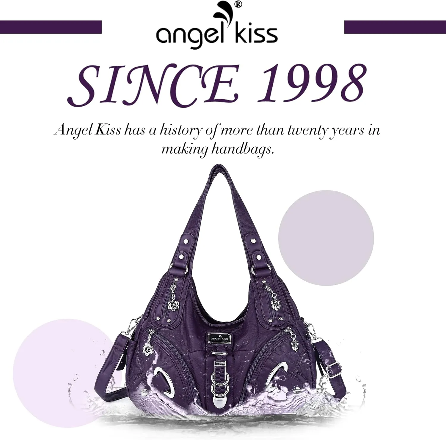 Angelkiss Hobo Purses and handbags for Women Satchel Handbag Women Purses Large Daily Shoulder Bags