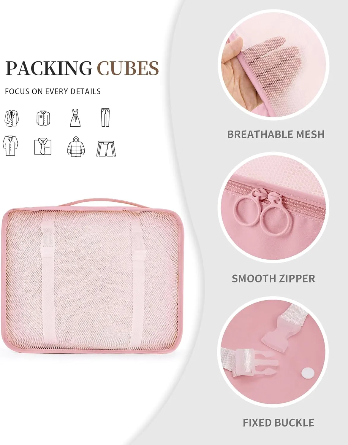 Anjing Packing Cubes 10/11 PCS Travel Luggage Organizers, Travel Essentials, Waterproof Packing Organisers, Luggage Organizer Bags