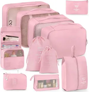 Anjing Packing Cubes 10/11 PCS Travel Luggage Organizers, Travel Essentials, Waterproof Packing Organisers, Luggage Organizer Bags