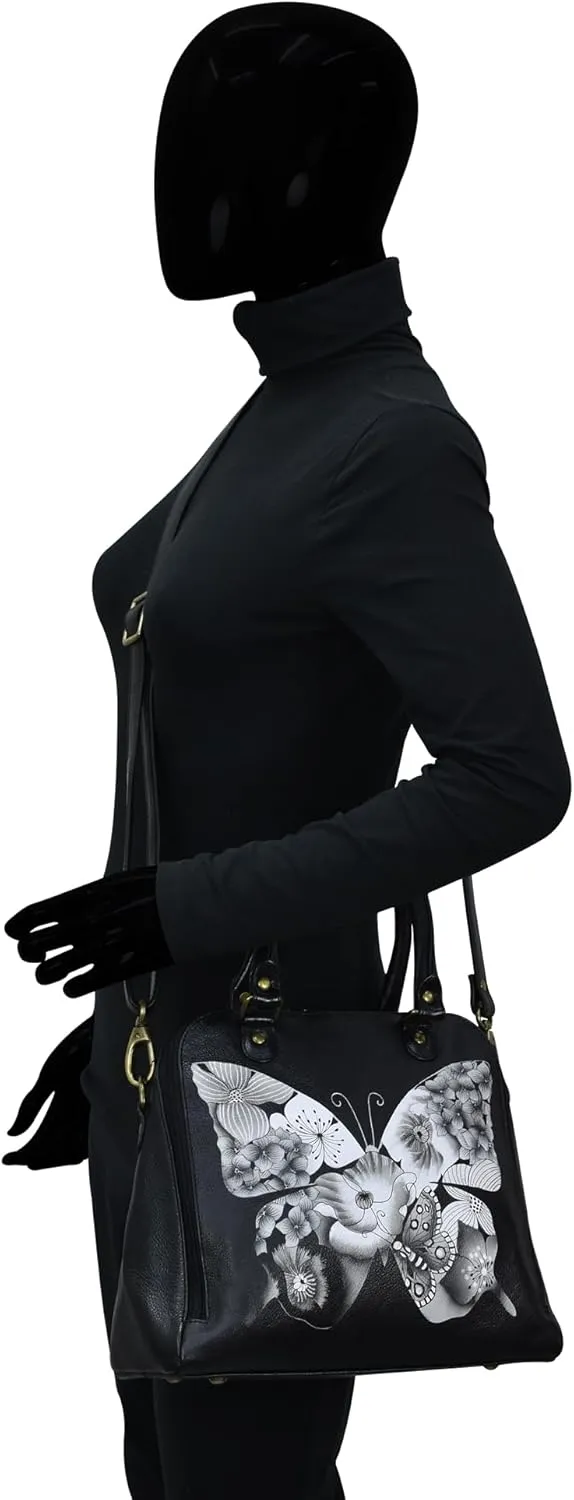 Anna by Anuschka Hand-Painted Leather Organizer Satchel
