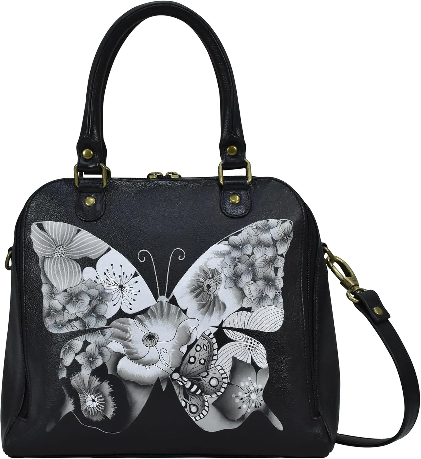 Anna by Anuschka Hand-Painted Leather Organizer Satchel