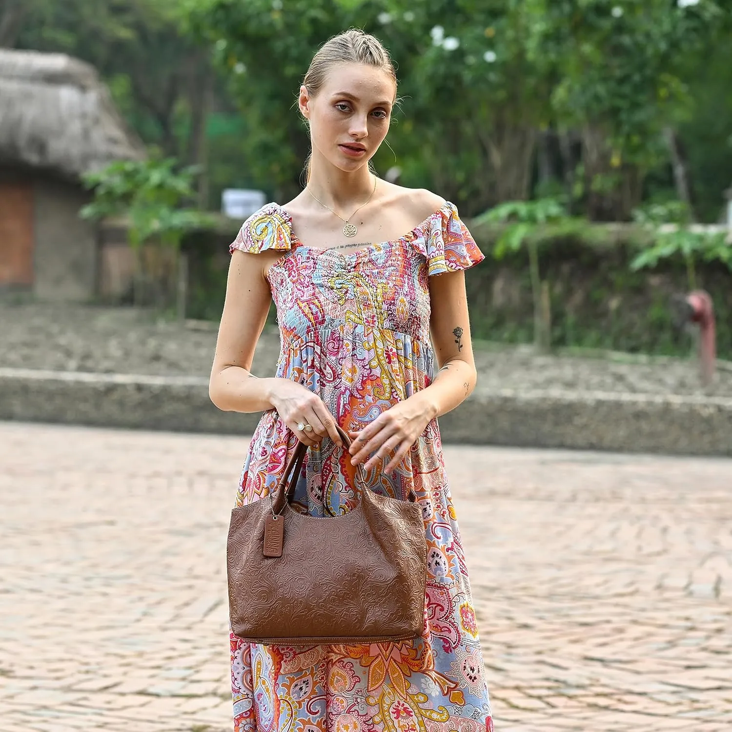 Anna by Anuschka Heritage Collection Women's Genuine Leather Large Tote