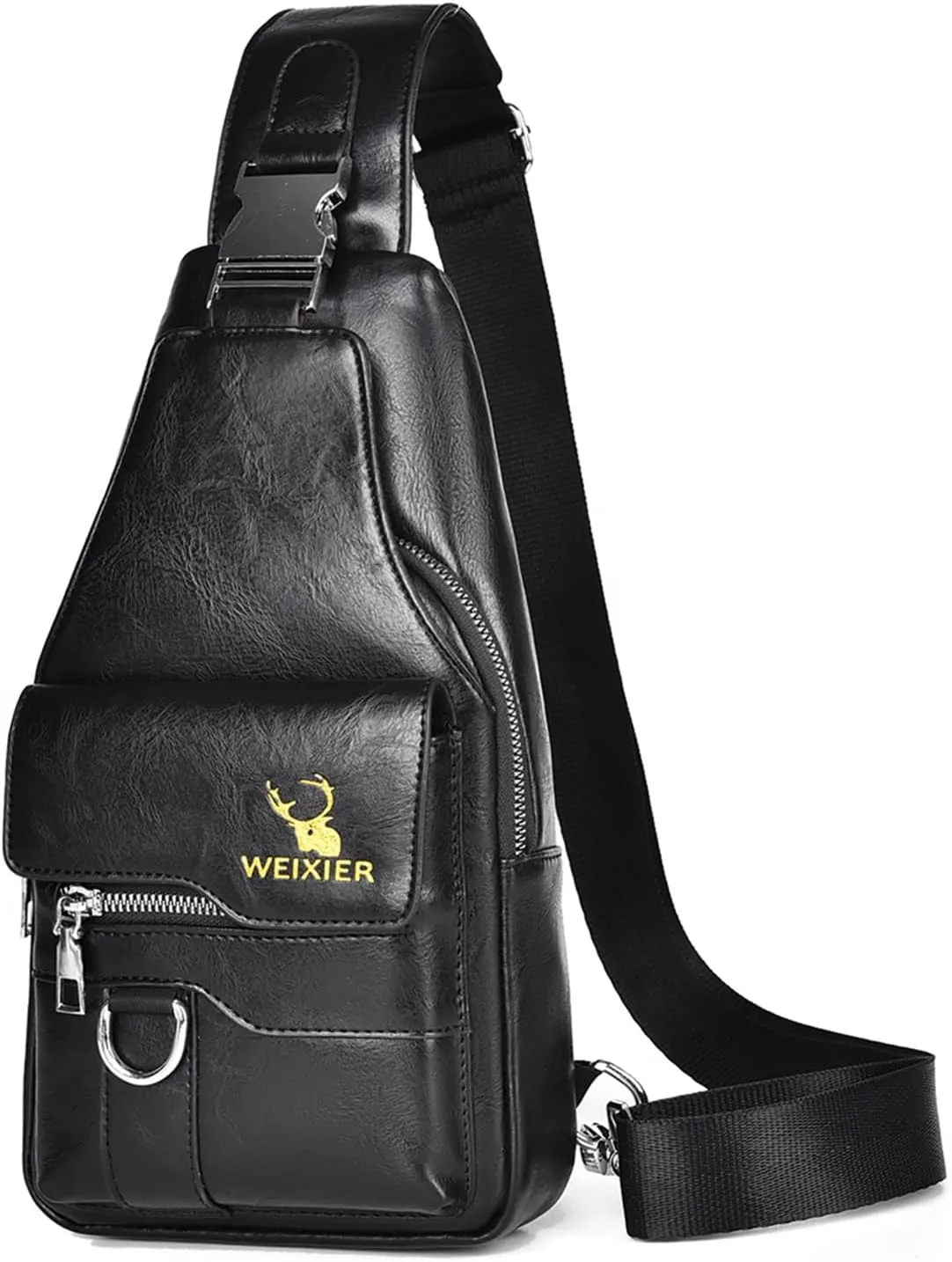 ANPTER Sling Bag for Men Crossbody Chest Bag Over the Shoulder Purse Casual Sling Backpack for Travel Hiking Cycling