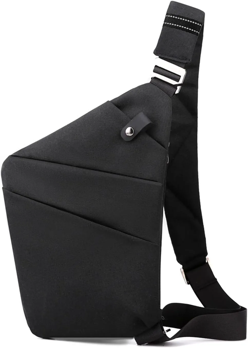Anti-Theft Sling Bags Chest Shoulder Backpack Crossbody Bags Cover Pack Rucksack Crossbody Bag for Men Women Travel Hiking Bicycle Sport Gym Daypacks Nylon Black A