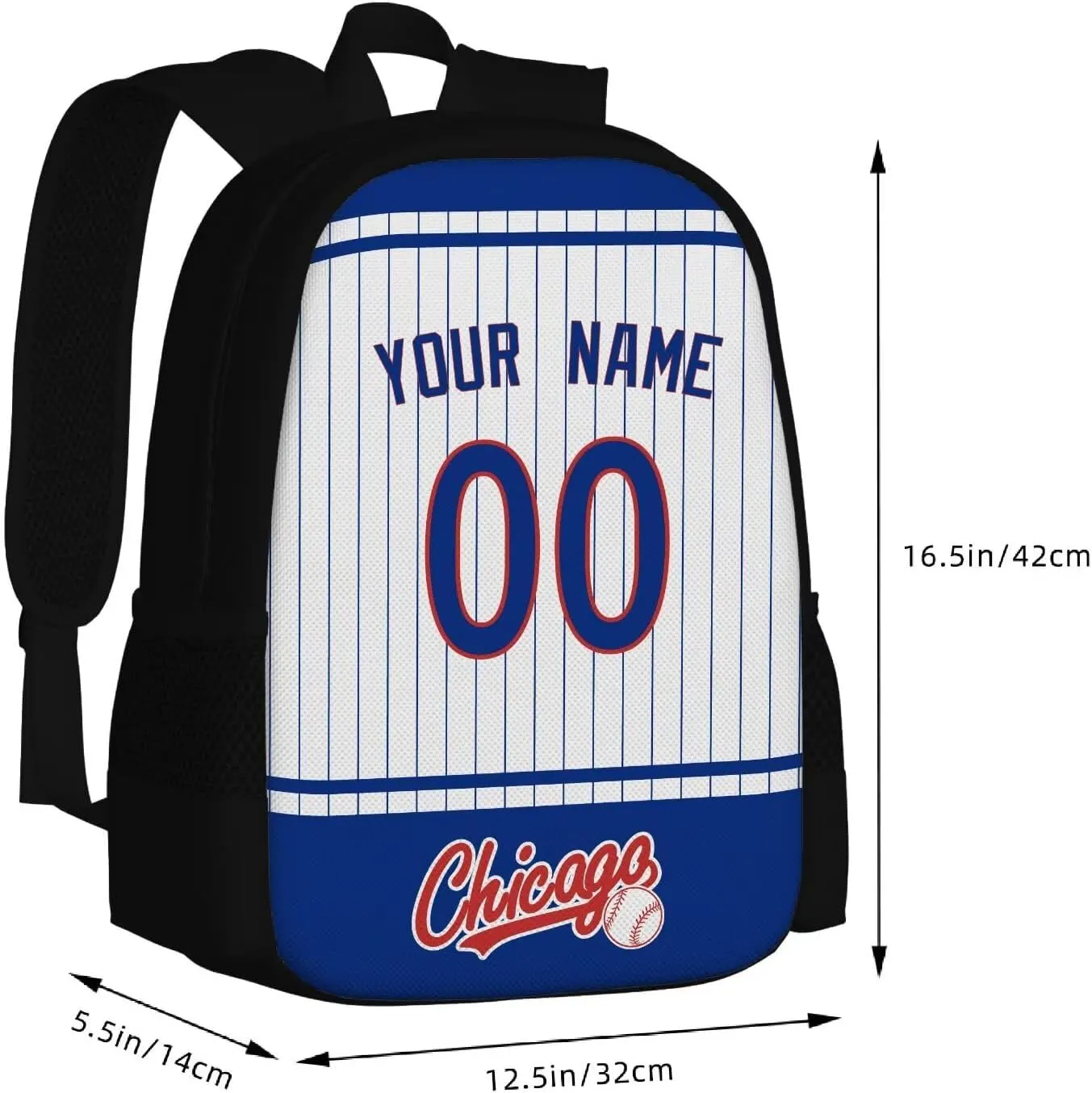 ANTKING Chicago C Backpack School Bags Custom Name Number for Men Youth Boy Gift