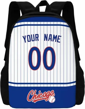 ANTKING Chicago C Backpack School Bags Custom Name Number for Men Youth Boy Gift