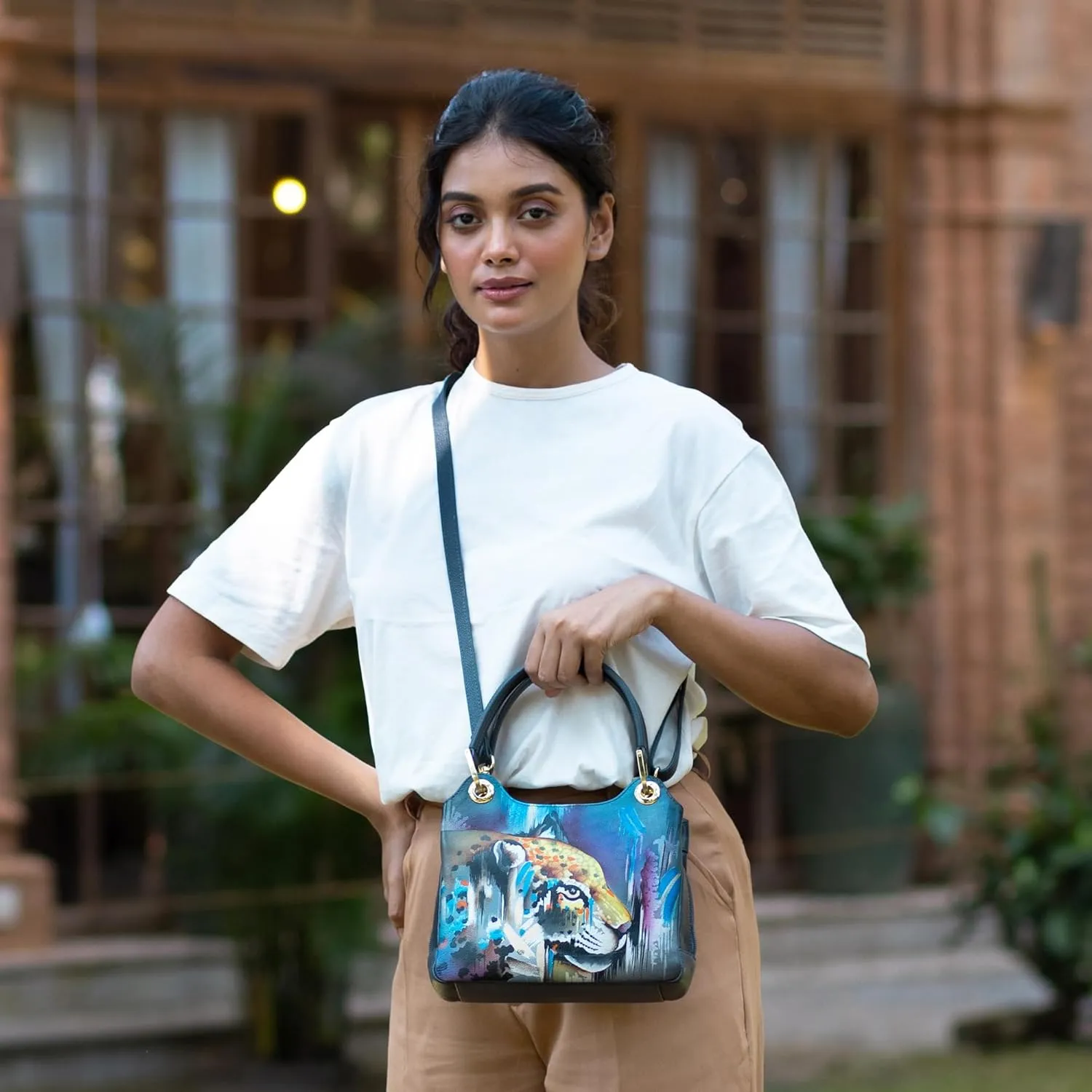 Anuschka Satchel with Crossbody Strap-708