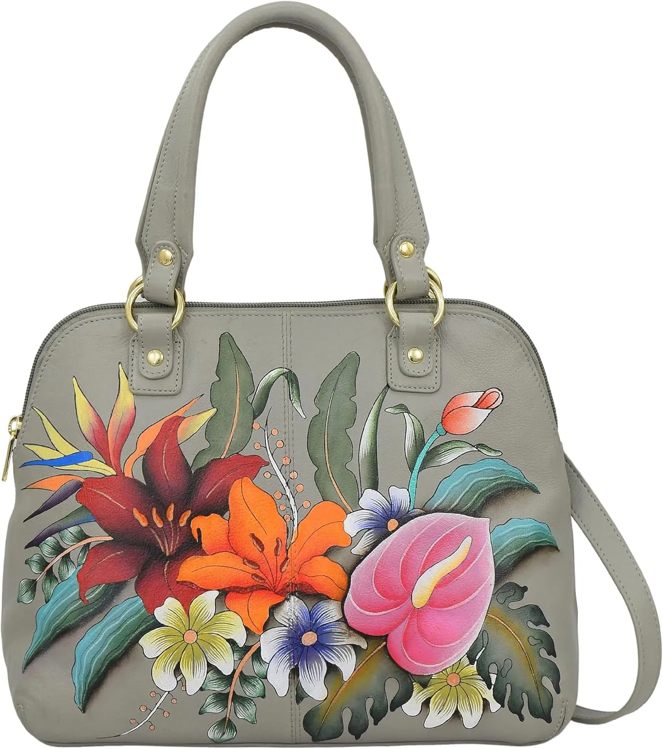 Anuschka Women's Original Hand-Painted Genuine Leather Medium Satchel