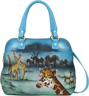 Anuschka Women's Original Hand-Painted Genuine Leather Medium Satchel