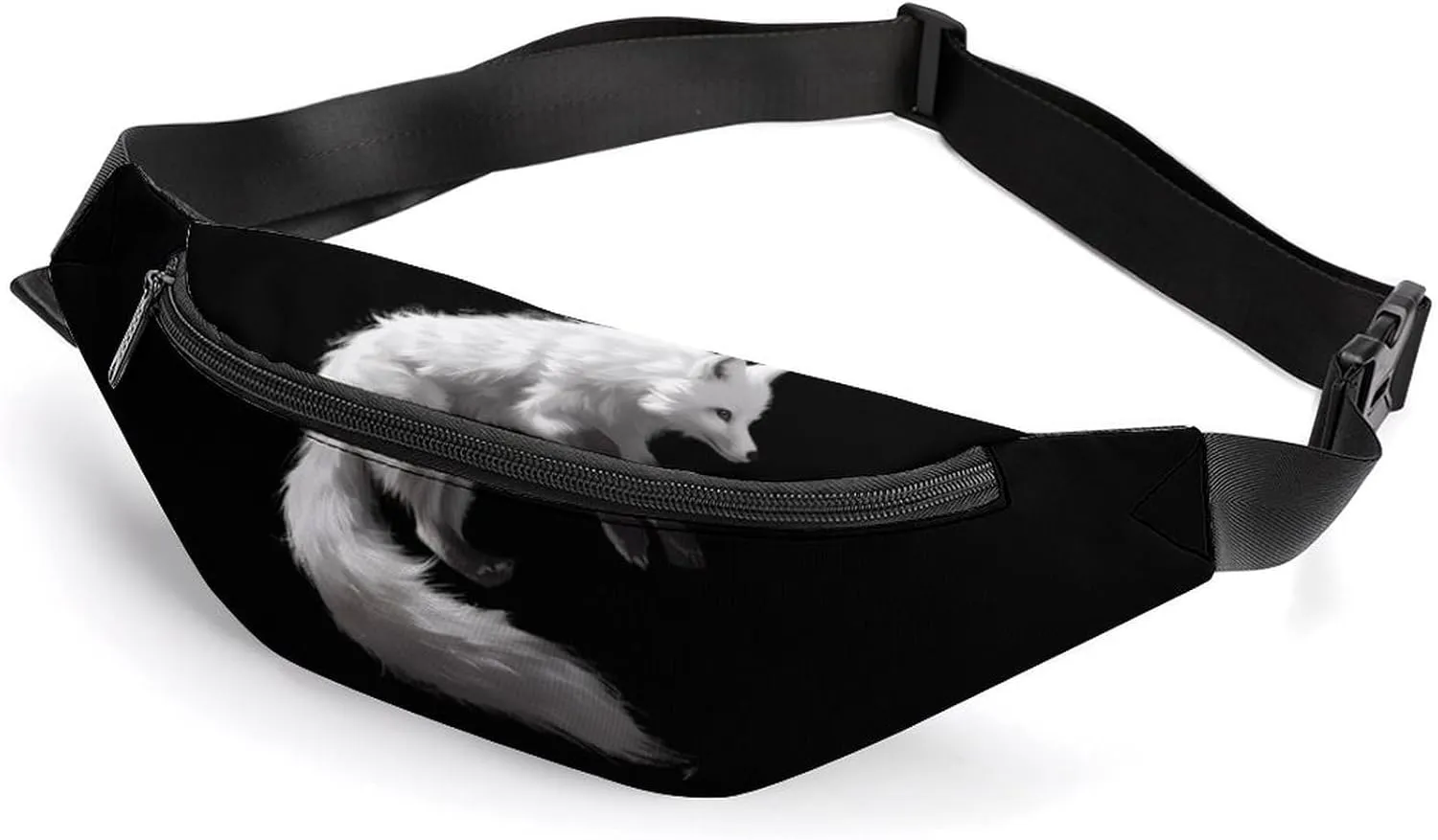 Arc-tic Fox Crossbody Fanny Pack Waist Packs Adjustable Shoulder Bags Sling Bag for Hiking Running Cycling