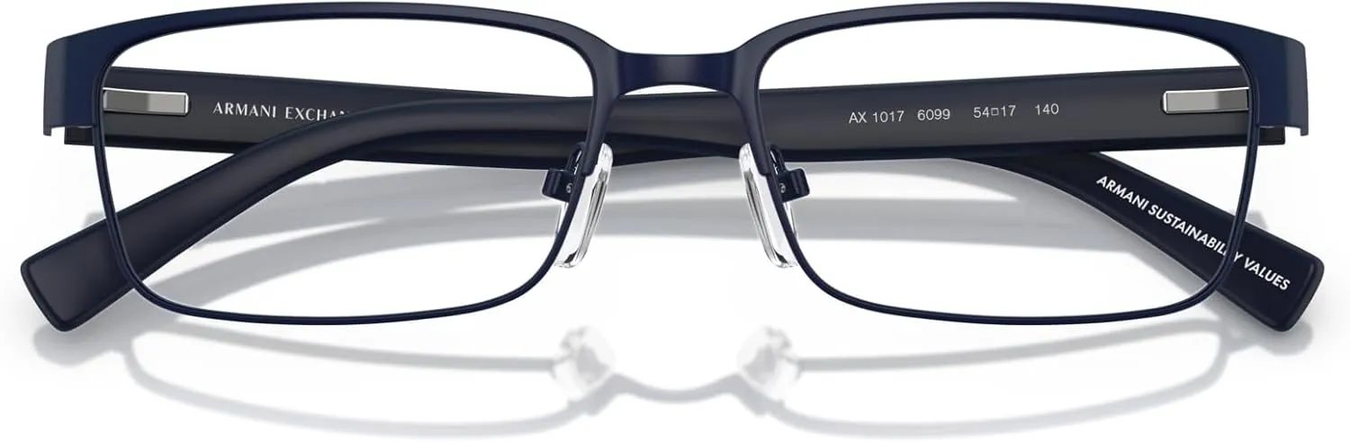 Armani Exchange Men's Ax1017 Rectangular Prescription Eyewear Frames