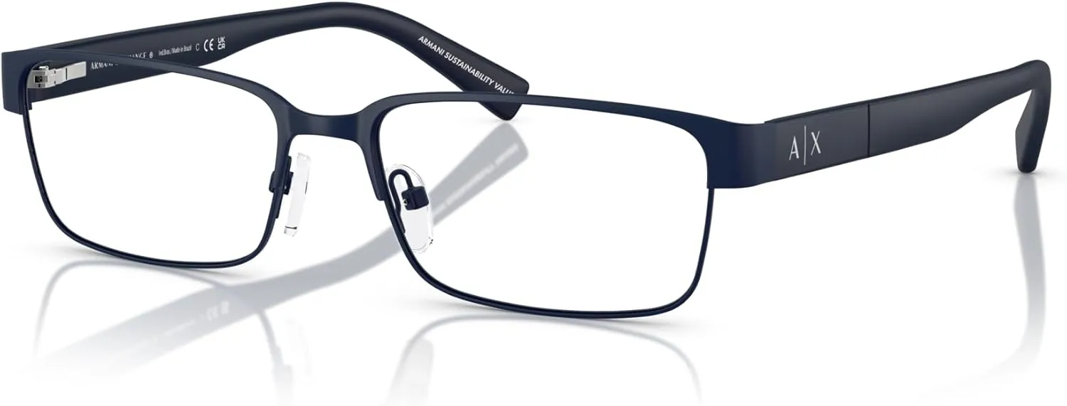 Armani Exchange Men's Ax1017 Rectangular Prescription Eyewear Frames