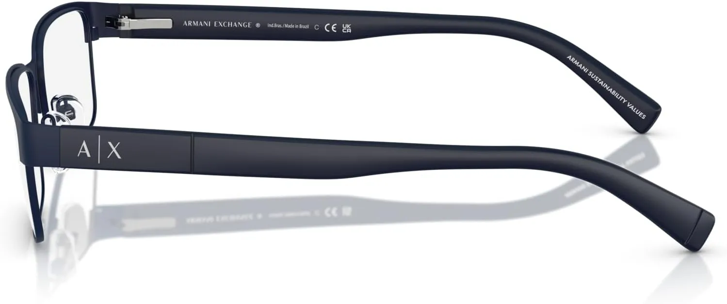 Armani Exchange Men's Ax1017 Rectangular Prescription Eyewear Frames