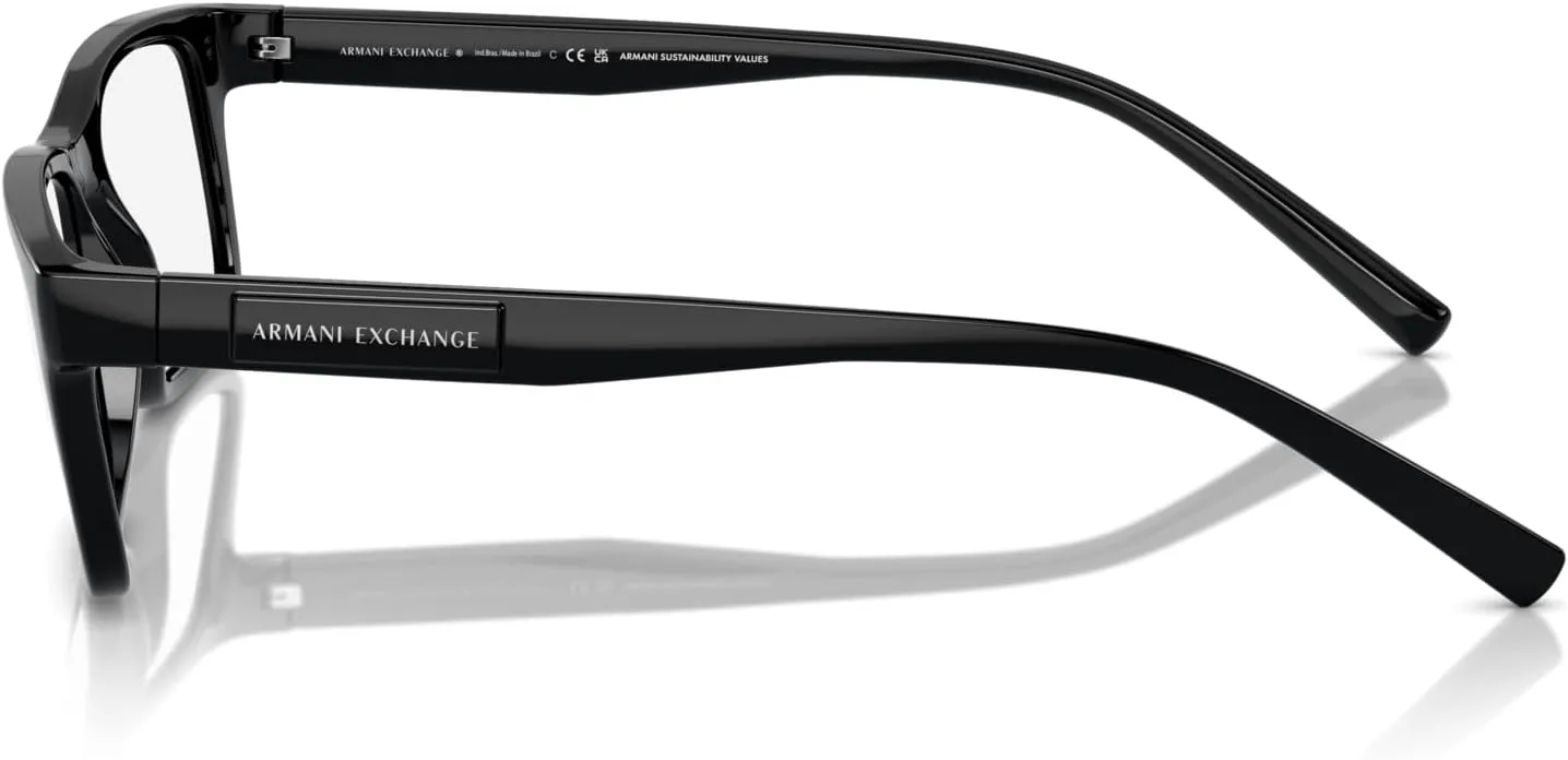 Armani Exchange Men's Ax3115 Rectangular Prescription Eyewear Frames