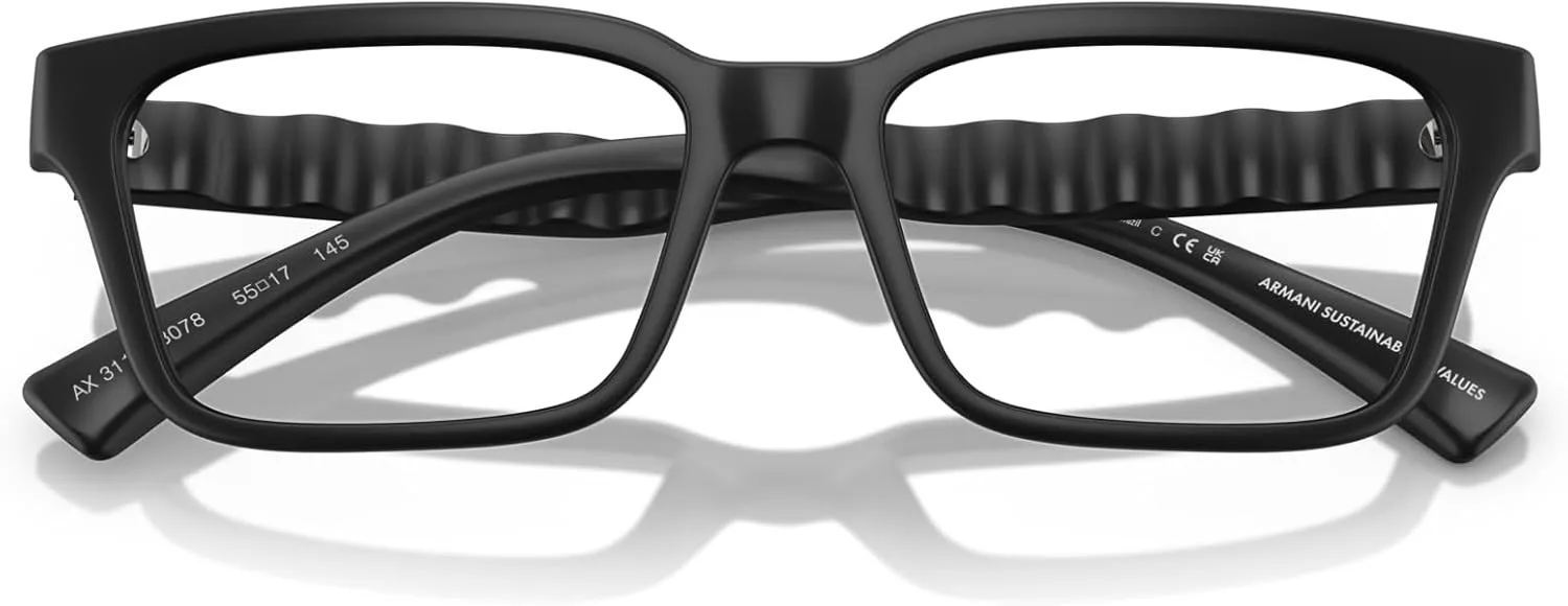 Armani Exchange Men's Ax3116 Rectangular Prescription Eyewear Frames