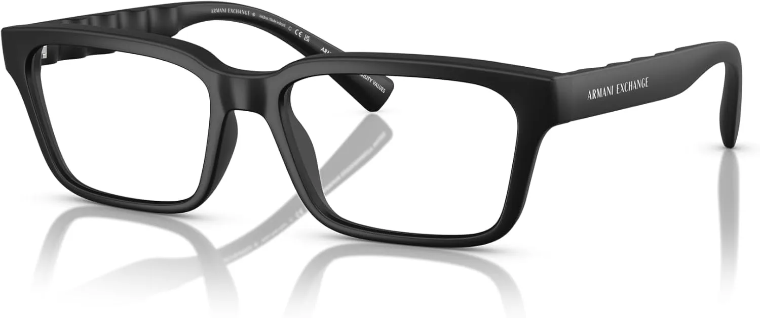 Armani Exchange Men's Ax3116 Rectangular Prescription Eyewear Frames