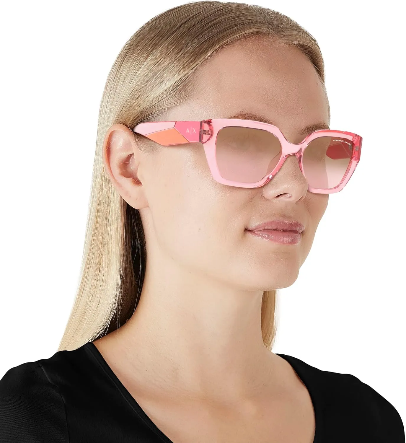 Armani Exchange Women's Ax4125su Universal Fit Rectangular Sunglasses