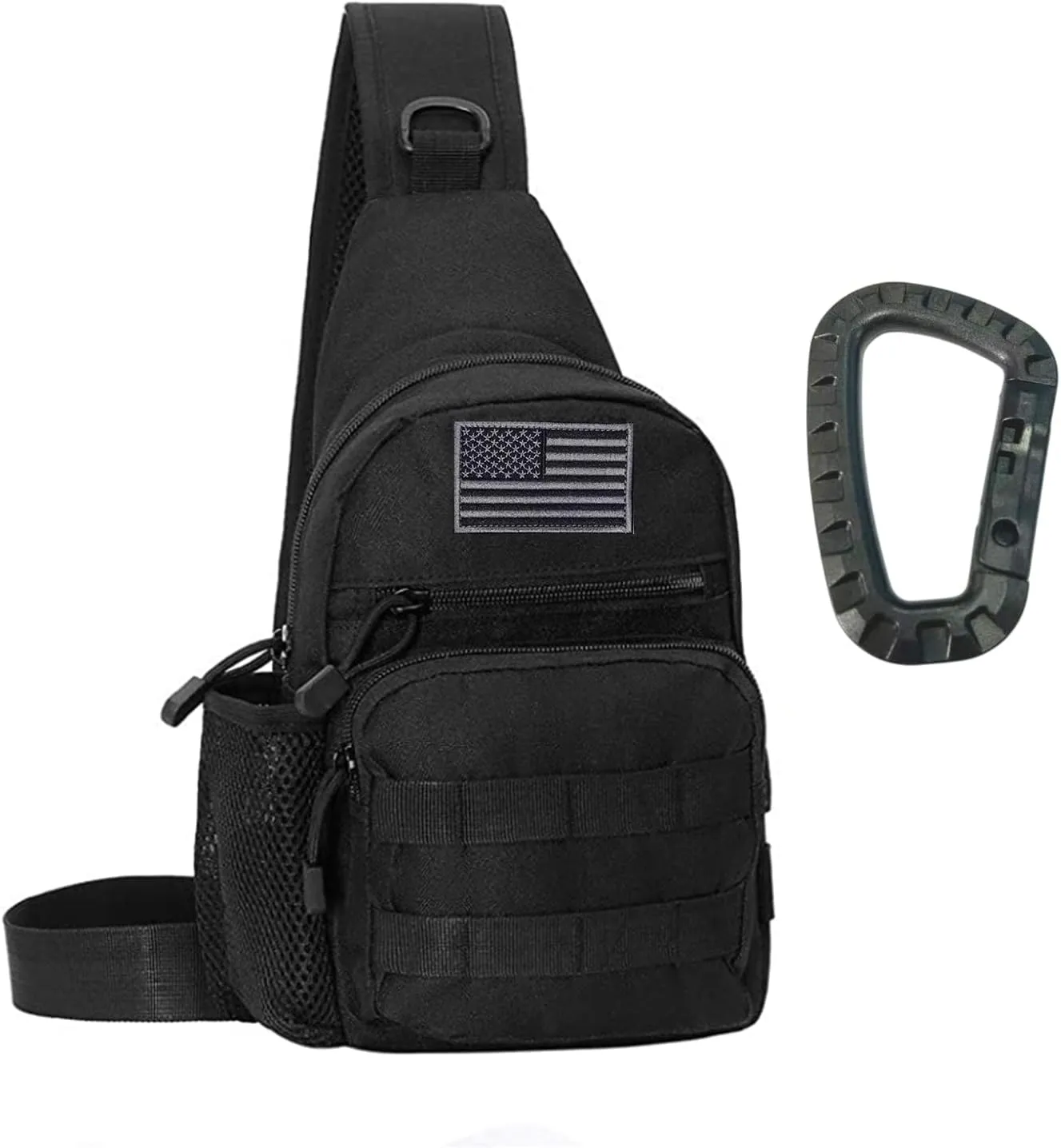Armiya Men's Tactical Sling Bag, Small Shoulder Chest Molle Daypack Backpack for Cycling Hiking Camping Trekking