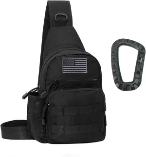 Armiya Men's Tactical Sling Bag, Small Shoulder Chest Molle Daypack Backpack for Cycling Hiking Camping Trekking