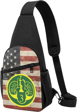 Army 3rd Armored Cavalry Regiment Sling Bag Crossbody Backpack Shoulder Casual Daypack Bags for Men