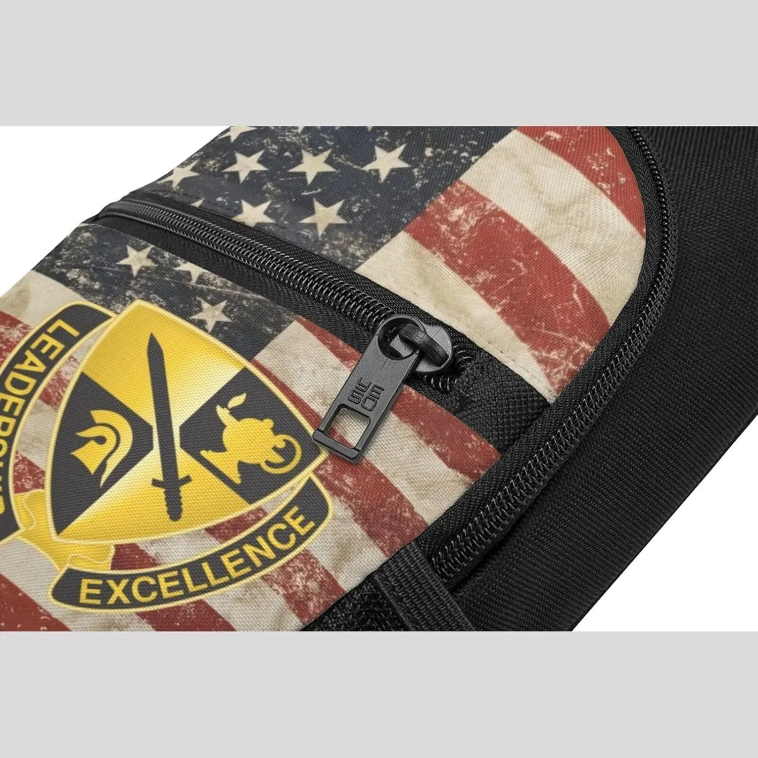 Army ROTC Cadet Command Unit Crest Sling Bag Crossbody Backpack Shoulder Casual Daypack Bags for Men