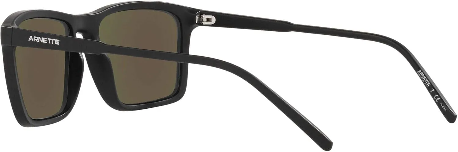 ARNETTE Man Sunglasses Black Frame, Dark Grey Lenses, 56MM