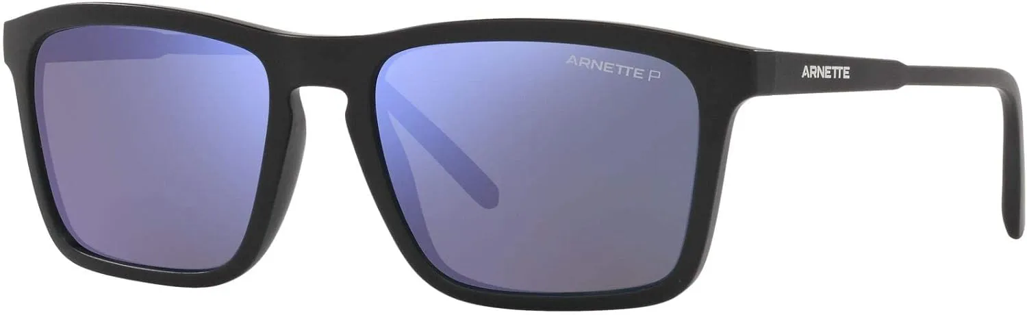 ARNETTE Man Sunglasses Black Frame, Dark Grey Lenses, 56MM