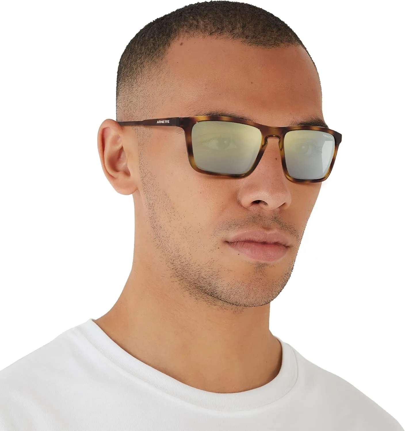ARNETTE Man Sunglasses Black Frame, Dark Grey Lenses, 56MM