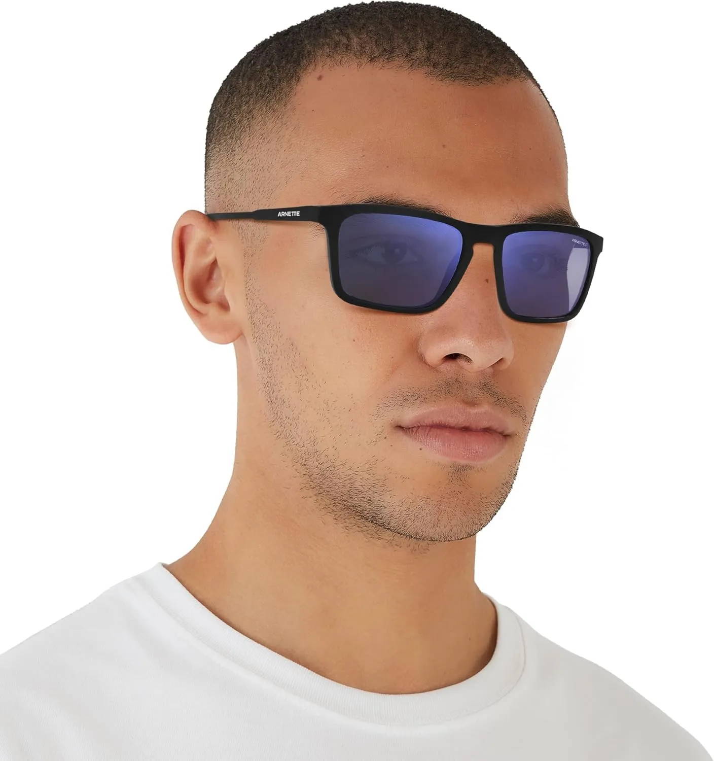 ARNETTE Man Sunglasses Black Frame, Dark Grey Lenses, 56MM