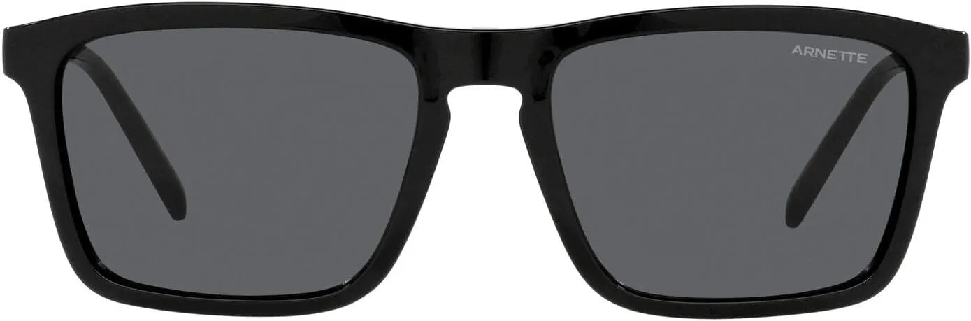 ARNETTE Man Sunglasses Black Frame, Dark Grey Lenses, 56MM