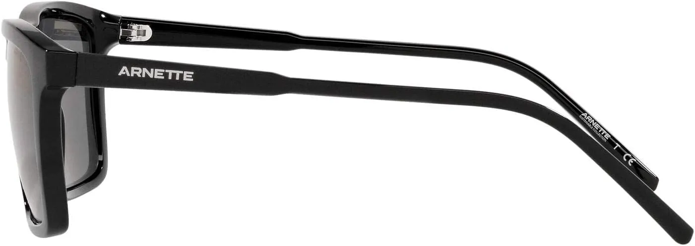 ARNETTE Man Sunglasses Black Frame, Dark Grey Lenses, 56MM