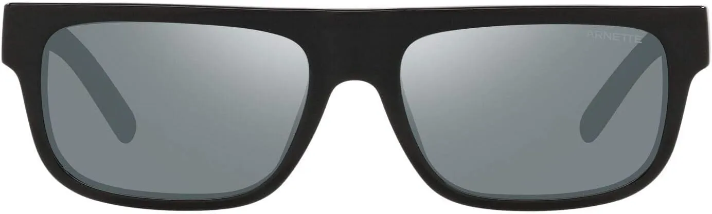 ARNETTE Man Sunglasses Black Frame, Grey Mirror Black Lenses, 55MM