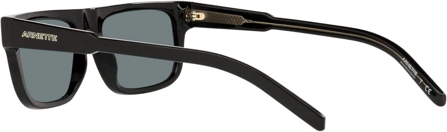 ARNETTE Man Sunglasses Black Frame, Grey Mirror Black Lenses, 55MM