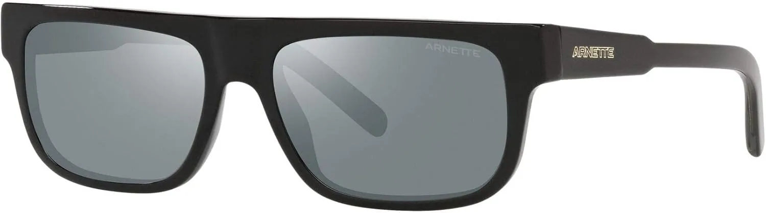 ARNETTE Man Sunglasses Black Frame, Grey Mirror Black Lenses, 55MM