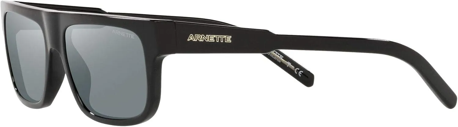 ARNETTE Man Sunglasses Black Frame, Grey Mirror Black Lenses, 55MM