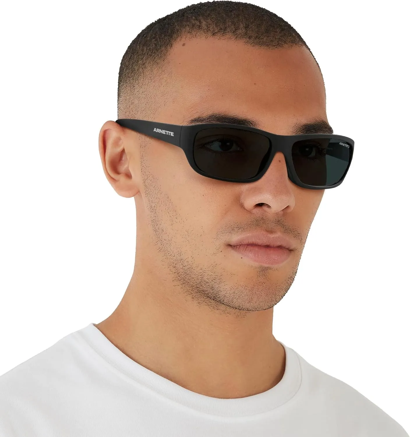 ARNETTE Man Sunglasses Crystal Frame, Light Grey Lenses, 63MM