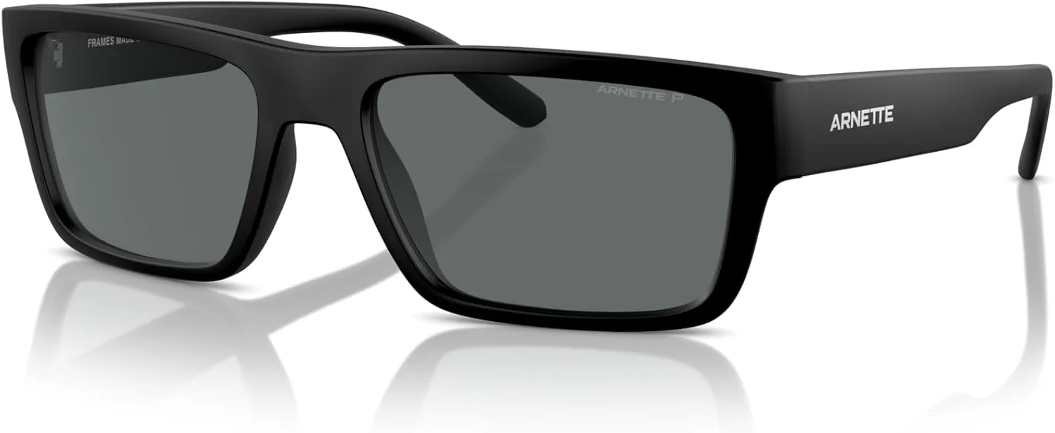 ARNETTE Man Sunglasses Frosted Sage Frame, Dark Green Lenses, 57MM